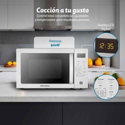 Grunkel MW-28AIRFRYER microondas Acero inoxidable Microondas combinado Encimera 28 L 900 W