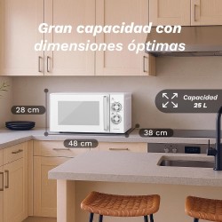 Grunkel MWG-25MG microondas Blanco Microondas con grill Encimera 25 L 900 W