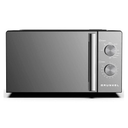 Grunkel MWG-20ESPEJO microondas Acero inoxidable, Negro Microondas con grill Encimera 20 L 700 W