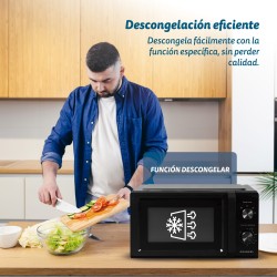 Grunkel MW-20MN microondas Negro Solo microondas Encimera 20 L 700 W