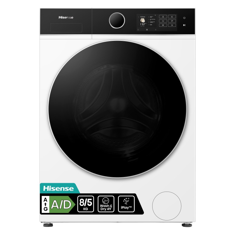 Hisense WD5I8043BWF lavadora-secadora Independiente Carga frontal Blanco