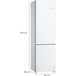 Bosch Serie 4 KGN39VWDC nevera y congelador Independiente 368 L Blanco