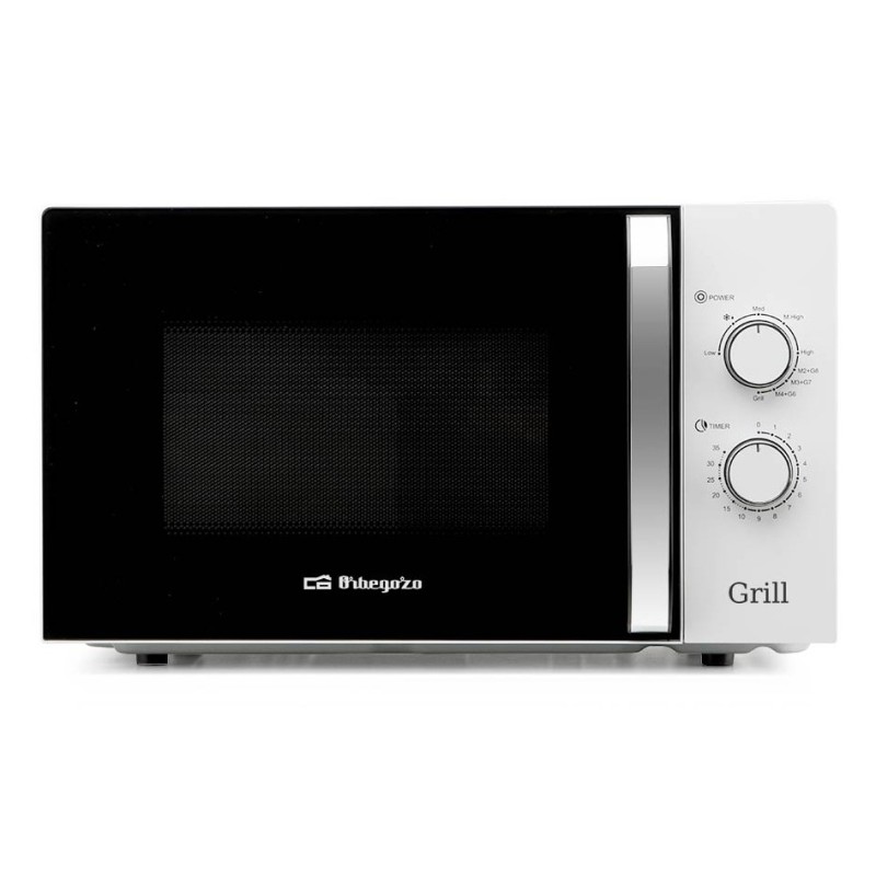 Orbegozo MIG 3022 microondas Negro, Blanco Microondas con grill Encimera 30 L 950 W