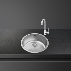 Smeg VFU43SFR fregadero Fregadero encastrado bajo encimera Círculo Acero inoxidable