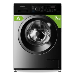 Aspes AL7202AIDVBX lavadora Carga frontal 7 kg 1200 RPM Negro, Acero inoxidable