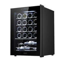 Cecotec 00122 enfriador de vino Nevera de vino Independiente Negro, Transparente 20 botella(s)