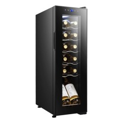 Cecotec CoolCrystal Nevera de vino Independiente Negro 12 botella(s)