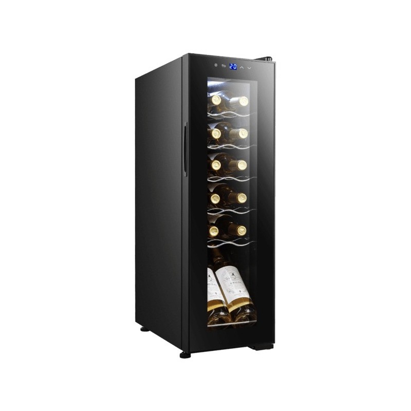 Cecotec CoolCrystal Nevera de vino Independiente Negro 12 botella(s)