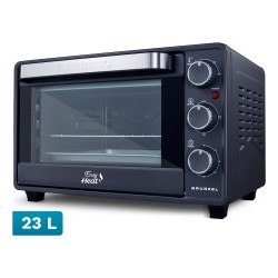 Grunkel HR-23EASY horno 23 L 1600 W Negro, Acero inoxidable
