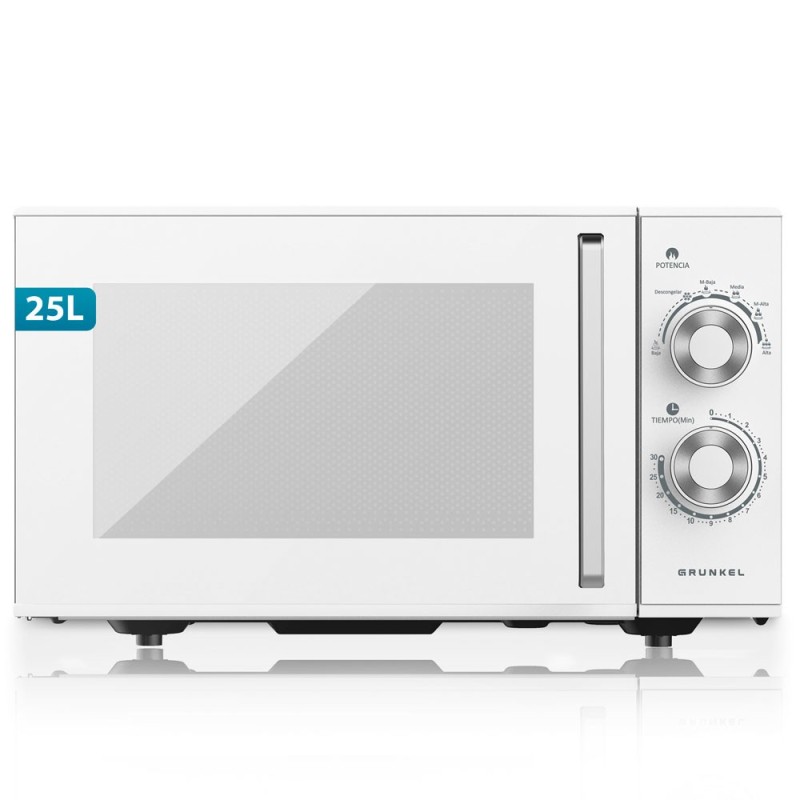 Grunkel MW-25MG microondas Blanco Solo microondas Encimera 25 L 700 W