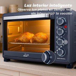 Grunkel HR-38PRO horno 38 L 2000 W Negro, Acero