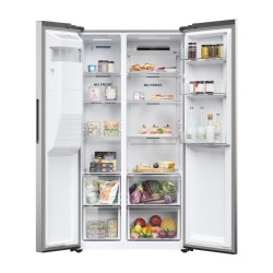 Haier HSR5918DIMP Independiente 511 L Platino, Acero inoxidable