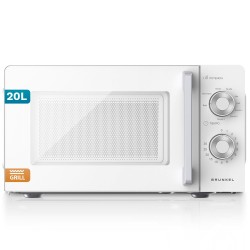Grunkel MWG-20MG microondas Blanco Microondas con grill Encimera 20 L 700 W