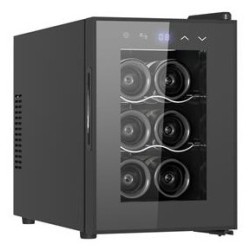 Tristar WR-7506 enfriador de vino Nevera de vino termoeléctrico Independiente Negro 8 botella(s)