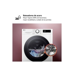 LG F2WR5S08A0W lavadora Carga frontal 8 kg 1160 RPM Blanco