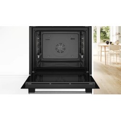 Bosch Serie 6 HBG536ES4 horno 71 L 3400 W Negro, Plata