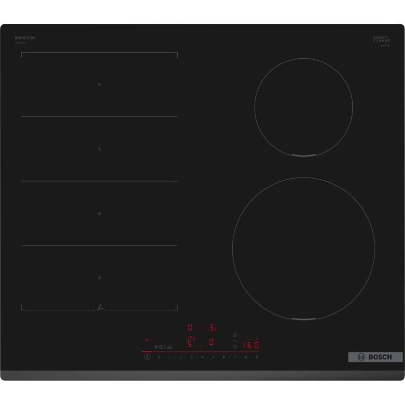 Bosch Serie 6 PIX631HC1E hobs Negro Integrado 60 cm Con placa de inducción 4 zona(s)