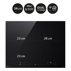 LG CI5Z2420BN hobs Negro Integrado 59 cm Con placa de inducción 3 zona(s)