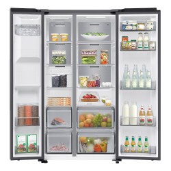 Samsung Frigorífico Americano Bespoke AI 178cm 640L Clase E Inox RS70F64KETEF
