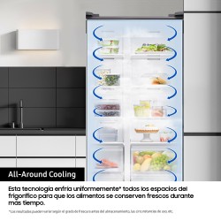 Samsung Frigorífico Americano Bespoke AI 178cm 640L Clase E Inox RS70F64KETEF