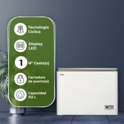 Aspes ACHH3501DDCG congelador Arcón congelador Independiente 312 L Blanco