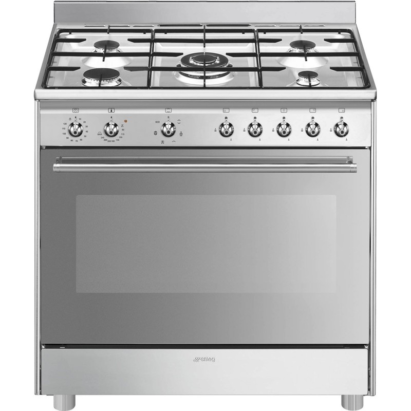 Smeg SX91GM cocina Cocina independiente Gas Encimera de gas Acero inoxidable