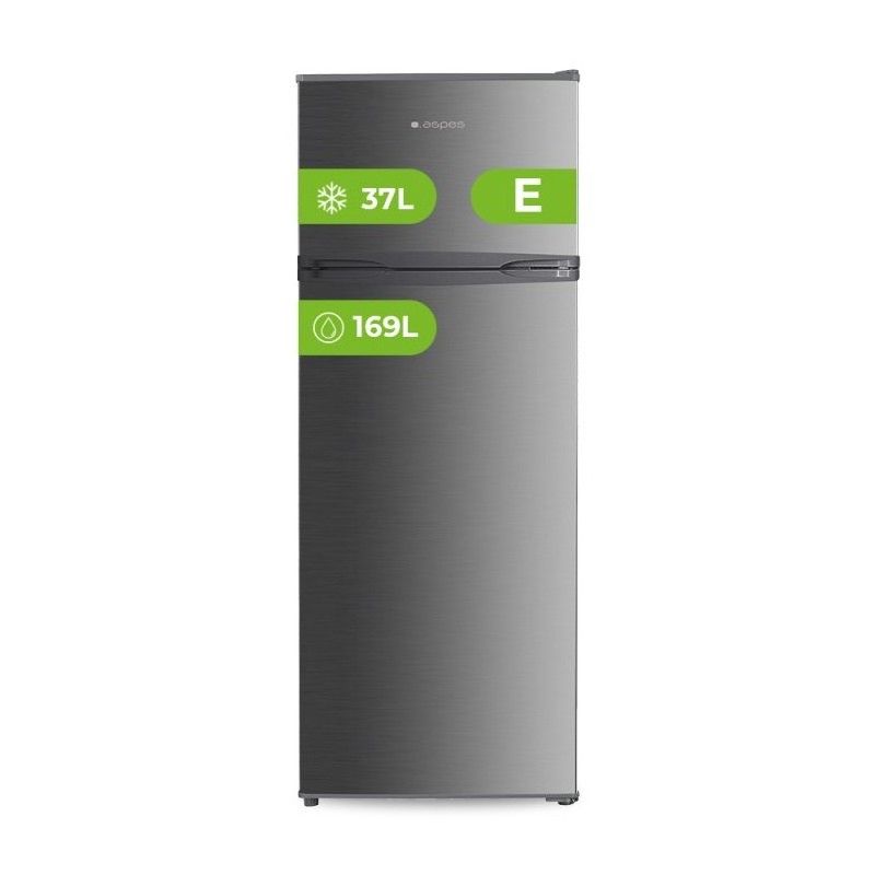 Aspes AF145503EX nevera y congelador Independiente 206 L Acero inoxidable