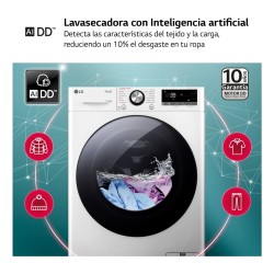 LG F4DR7011AGW.OUTLET lavadora-secadora Independiente Carga frontal Blanco