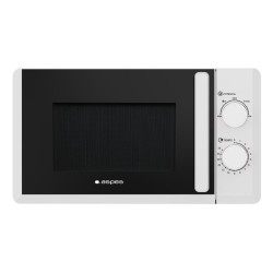 Aspes AMWC2700 microondas Negro, Blanco Solo microondas Encimera 20 L 700 W