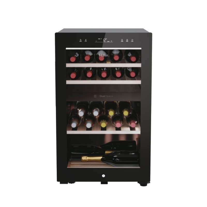 Haier Wine Bank 50 Serie 7 HWS42GDAU1 Nevera de vino Independiente Negro 42 botella(s)