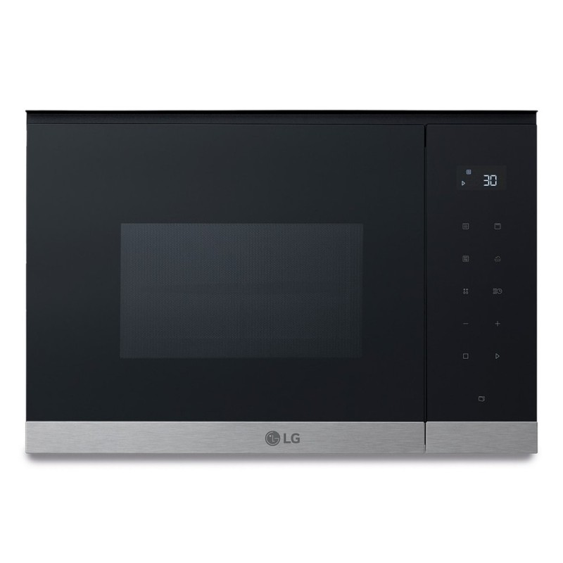 LG MG7Z2593D microondas Negro, Acero inoxidable Microondas con grill Integrado 25 L 900 W