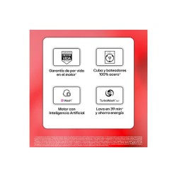 LG Series 500 F2X50S8TLB lavadora Carga frontal 8 kg 1200 RPM Blanco