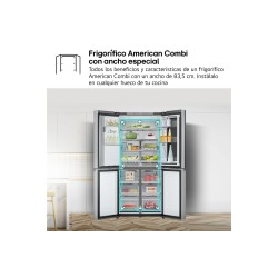 LG InstaView GMG861MBAE nevera puerta lado a lado Independiente 508 L Negro, Acero inoxidable