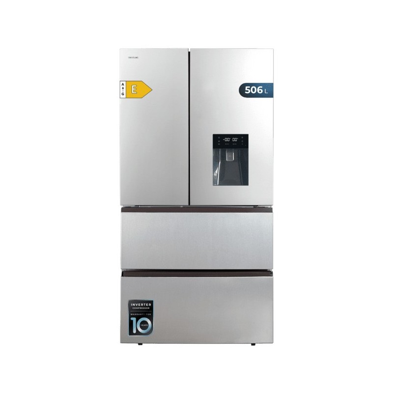 Cecotec Bolero CoolMarket FD 510 WD Inox E nevera puerta lado a lado Independiente 506 L Acero inoxidable