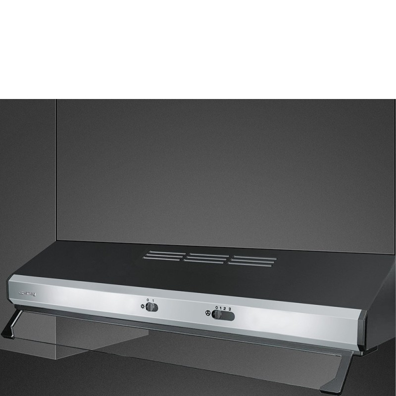 Smeg KSEC81XE3 campana Telescópica o extraplana Negro, Acero inoxidable 305 m³ h