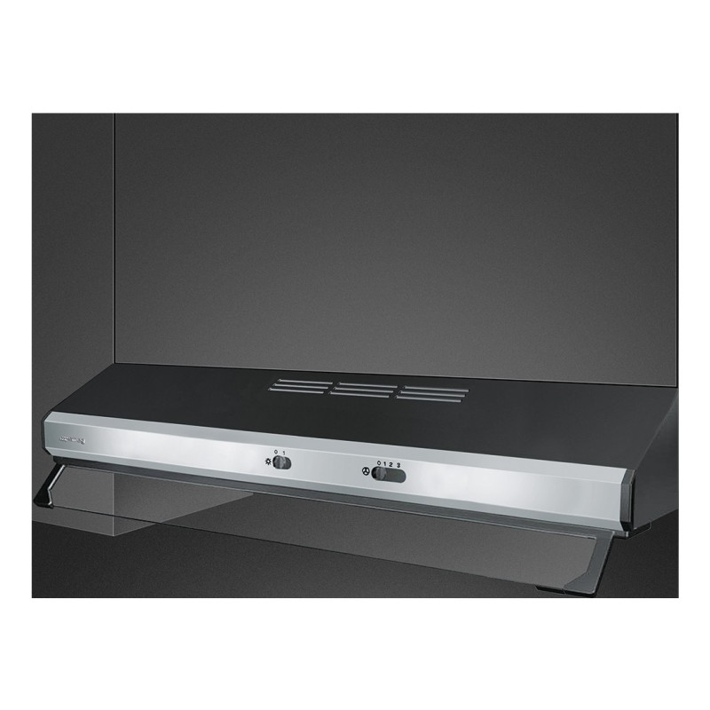 Smeg KSEC91XE3 campana Telescópica o extraplana Negro, Acero inoxidable 305 m³ h