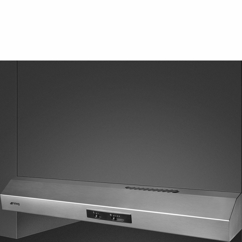 Smeg KTE90E2 campana Telescópica o extraplana Acero inoxidable 282 m³ h