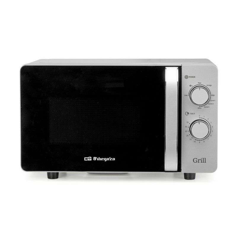 Orbegozo MIG 2072 CE microondas Negro, Plata Microondas con grill Encimera 20 L 700 W