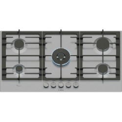 Bosch Serie 6 PCR9A5I90 hobs Acero inoxidable Integrado 90 cm Encimera de gas 5 zona(s)