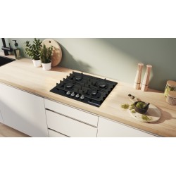 Bosch Serie 4 PNP6B6K40 hobs Negro Integrado 60 cm Encimera de gas 4 zona(s)