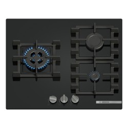 Bosch Serie 4 PNC6B6K40 hobs Negro Integrado 60 cm Encimera de gas 3 zona(s)