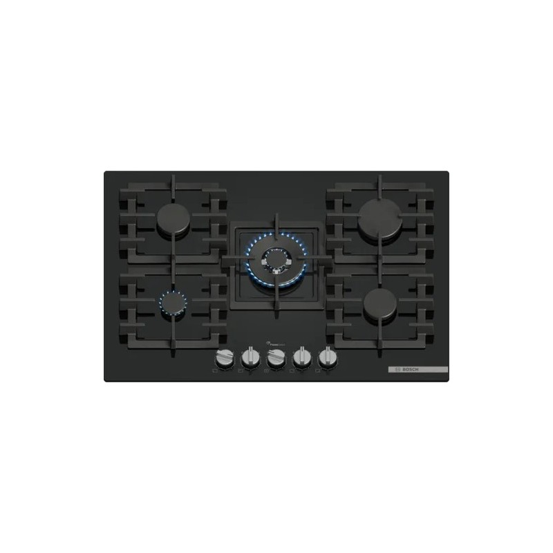 Bosch Serie 6 PPQ7A6I40 hobs Negro Integrado 75 cm Encimera de gas 5 zona(s)