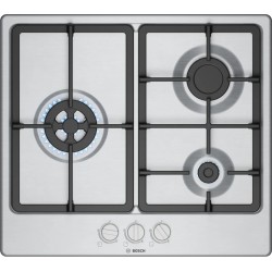Bosch Serie 4 PGC6B5K90 hobs Acero inoxidable Integrado 60 cm Encimera de gas 3 zona(s)