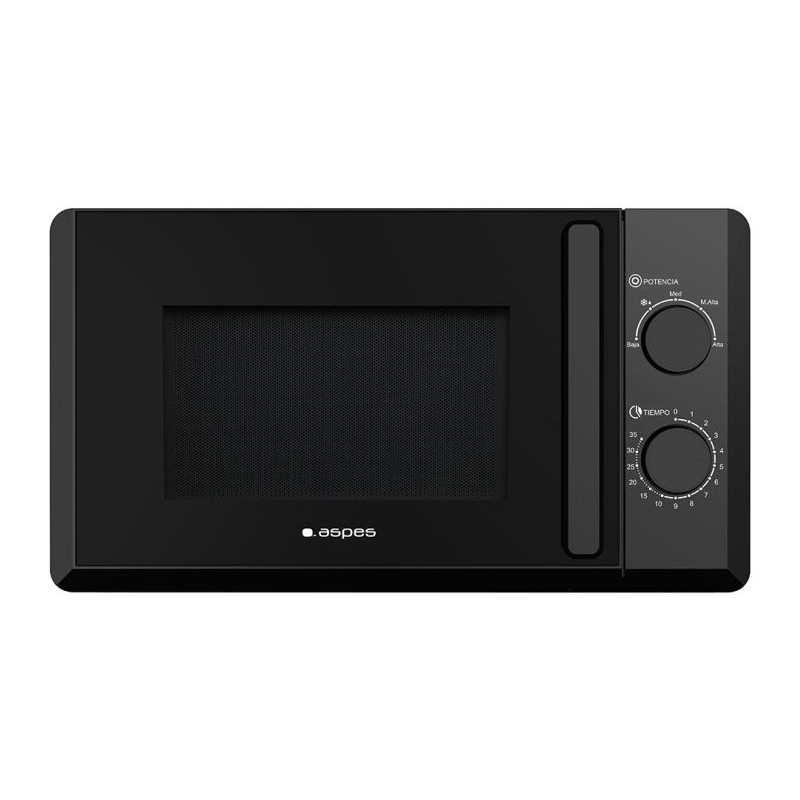 Aspes AMW2700N microondas Negro Solo microondas Encimera 20 L 700 W
