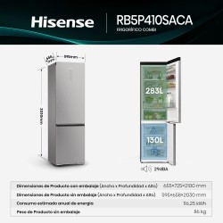 Hisense RB5P410SACA Independiente 413 L Acero inoxidable