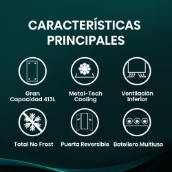 Hisense RB5P410SACA Independiente 413 L Acero inoxidable