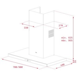 Teka DPS 986 De pared Acero inoxidable 722 m³ h