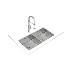 Teka Be Linea RS15 2C 860 Lavabo sobre-encimera Rectangular Acero inoxidable