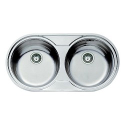Teka DR 80 2C Fregadero encastrado bajo encimera Ovalado Acero inoxidable