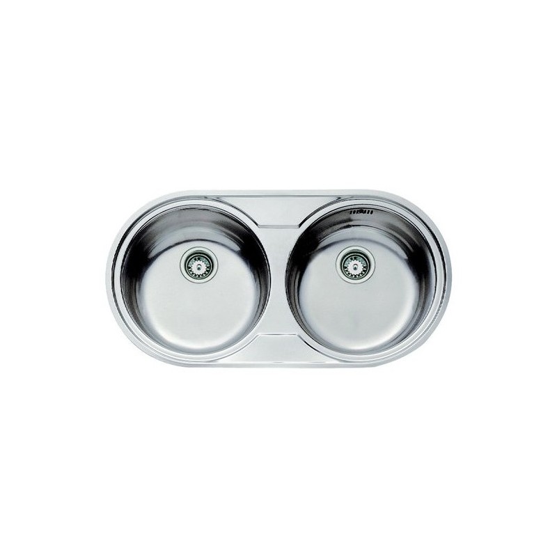 Teka DR 80 2C Fregadero encastrado bajo encimera Ovalado Acero inoxidable